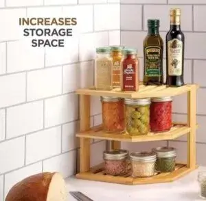Kitchen Organizer 3 Layer- Bamboo