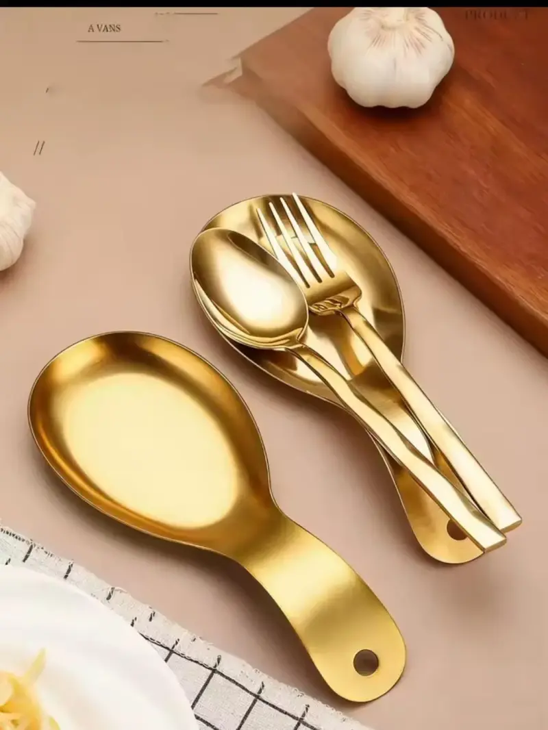 Stainless steel spoon rest-Gold