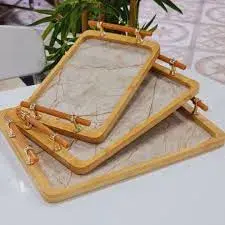 Tray Marble Bamboo- 3-in-1