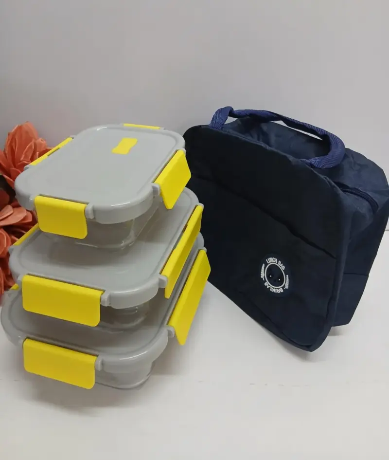 Glass Snack Box With Bag (3-in-1) | Kenya view 5