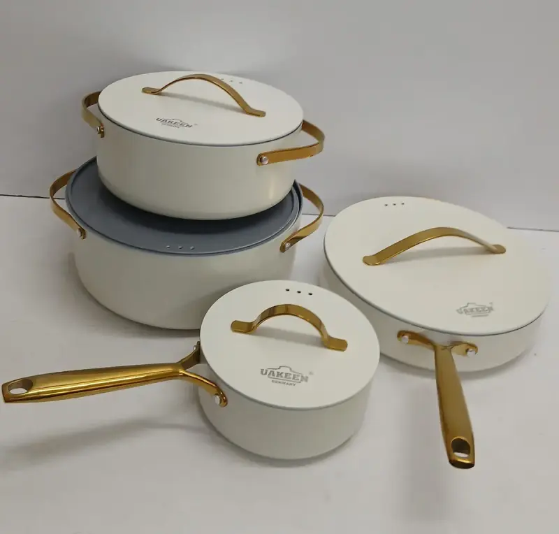 Uakeen Nonstick Sufuria Pot Set - White & Gold | Kenya view 3