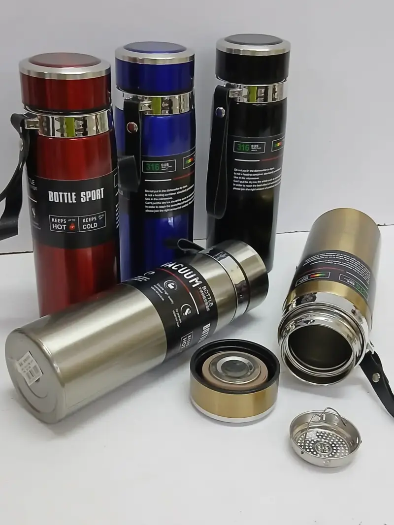 Stainless steel thermal vacuum flask view 2