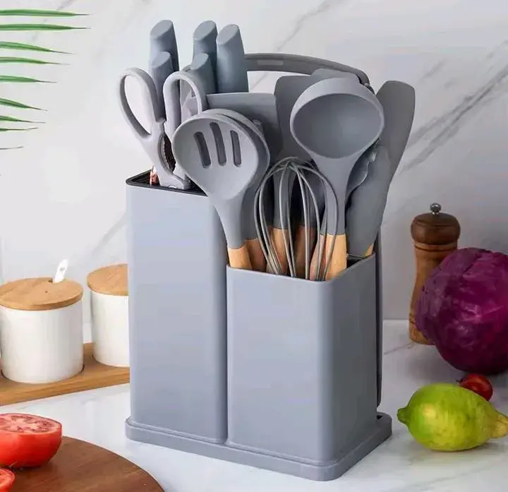 Heat Resistant Silicone Spoon-19 In 1 view 1