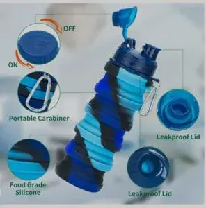 Silicon Collapsible Water Bottle (600ml) | Kenya view 2