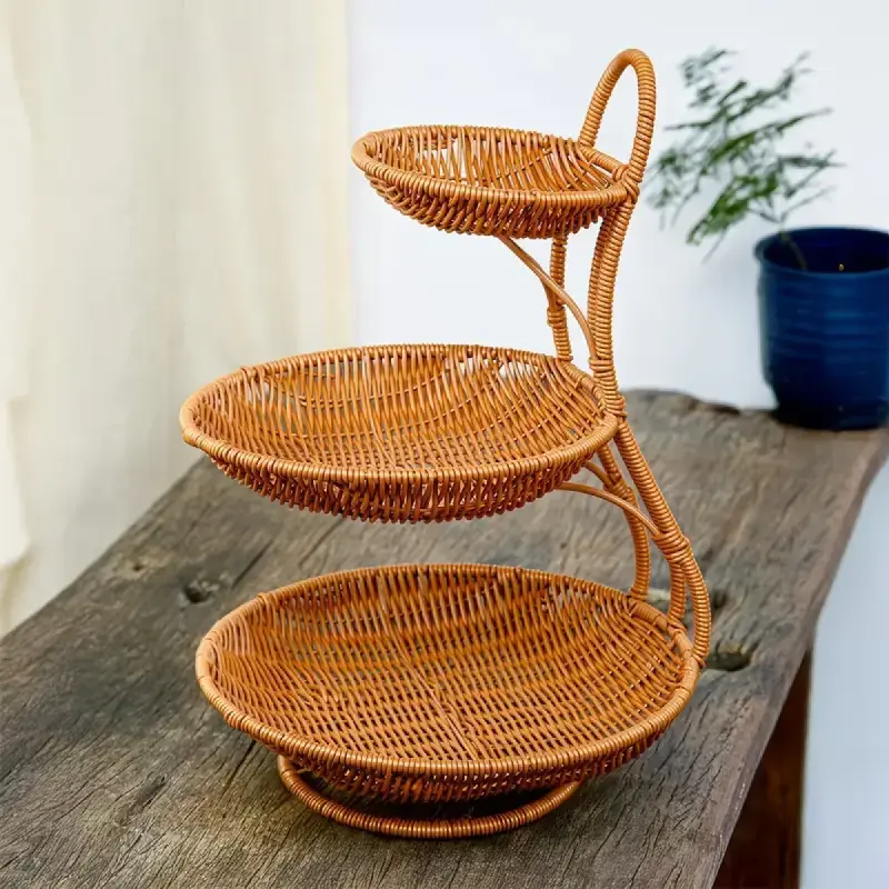 3-Tier Fruit Rattan Stand | Kenya view 1