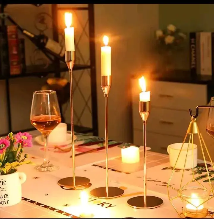 Candle Holder (3-in-1) Black/Gold Plain | Kenya view 4