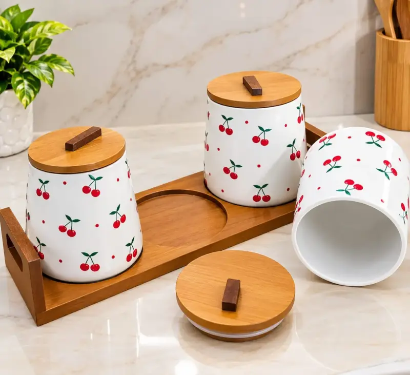 Tea, Coffee, Sugar Canister-3pcs