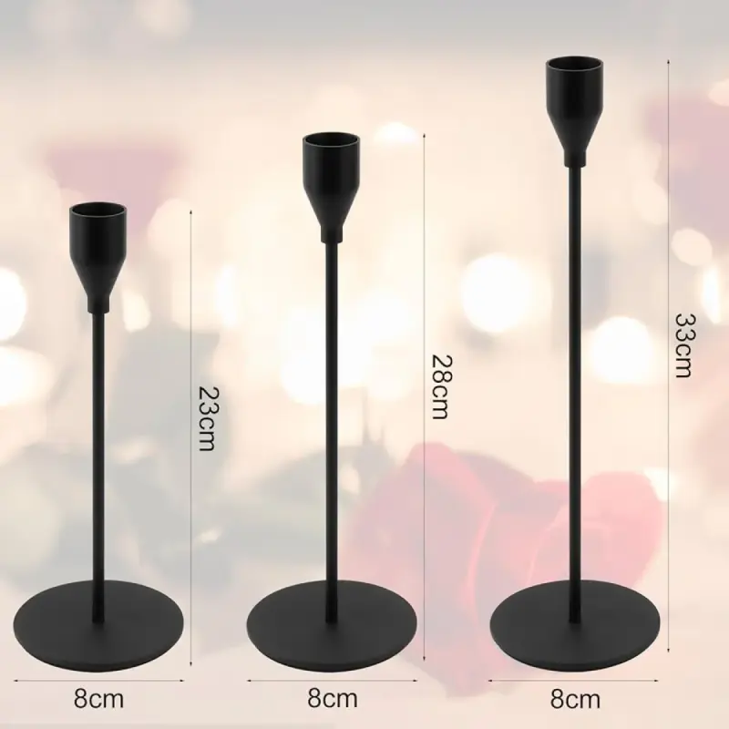 Candle Holder (3-in-1) Black/Gold Plain | Kenya