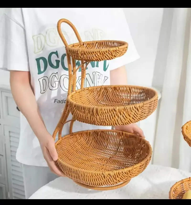 3-Tier Fruit Rattan Stand | Kenya view 2