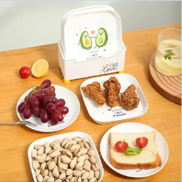 Kids Melamine Plates (9 Pieces)
