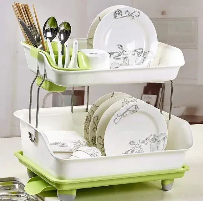 2 Tier Plastic Dish Rack
