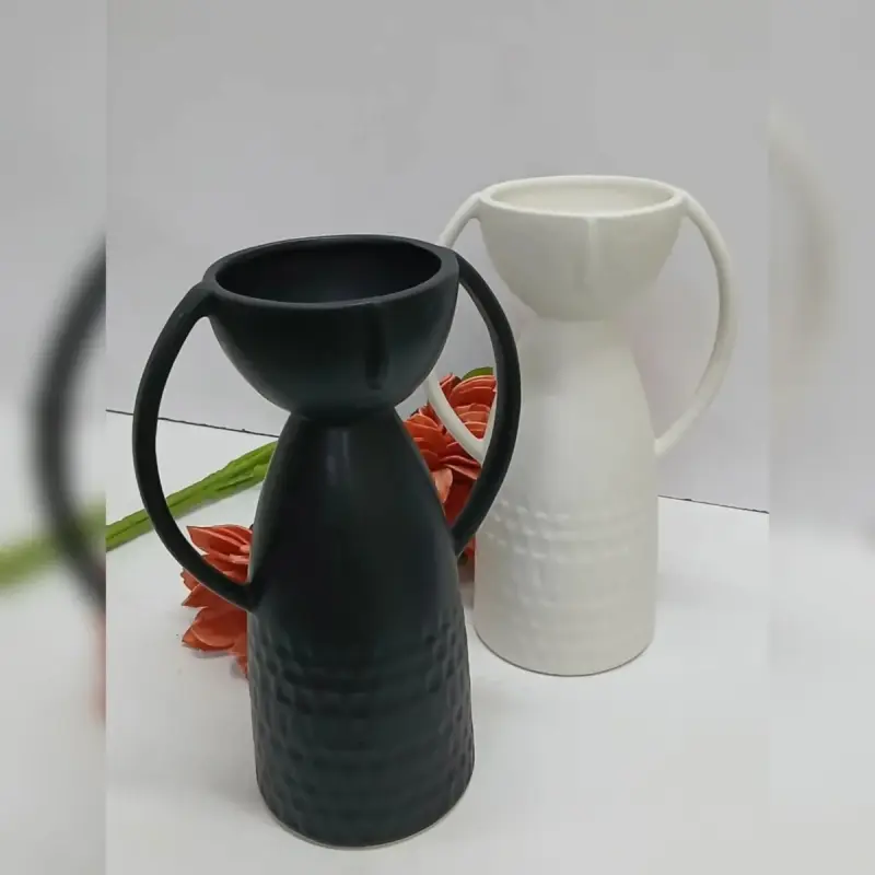 Ceramic Decor Vase with 2 Handles | Kenya view 1