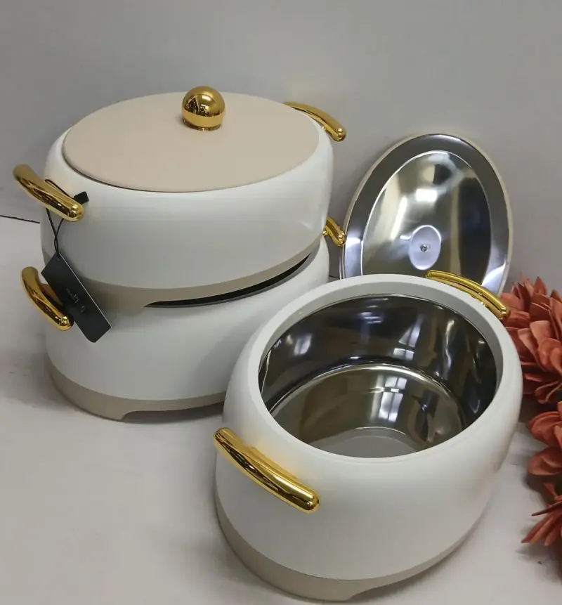3pcs luxury Forever gold hotpot set view 2