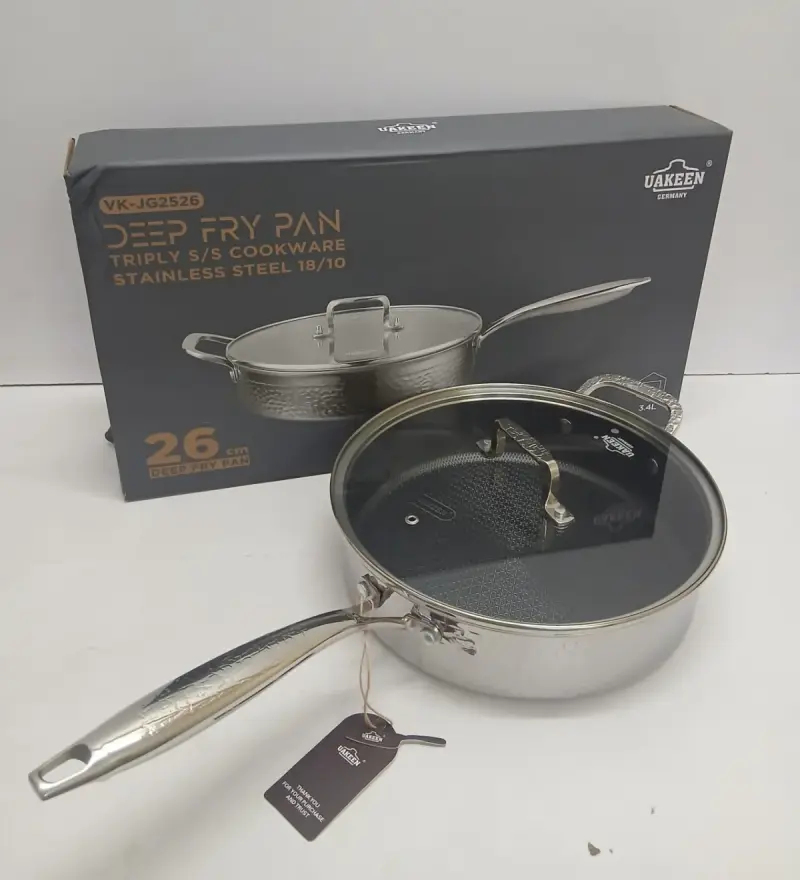 Uakeen Stainless Steel Non-Stick Deep Frying Pan - 26cm | Kenya view 2