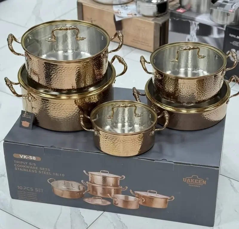 10PCS-Stainless Steel Pots-UAKEEN
