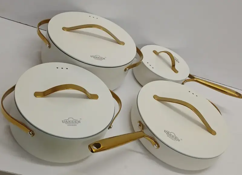 Uakeen Nonstick Sufuria Pot Set - White & Gold | Kenya view 2