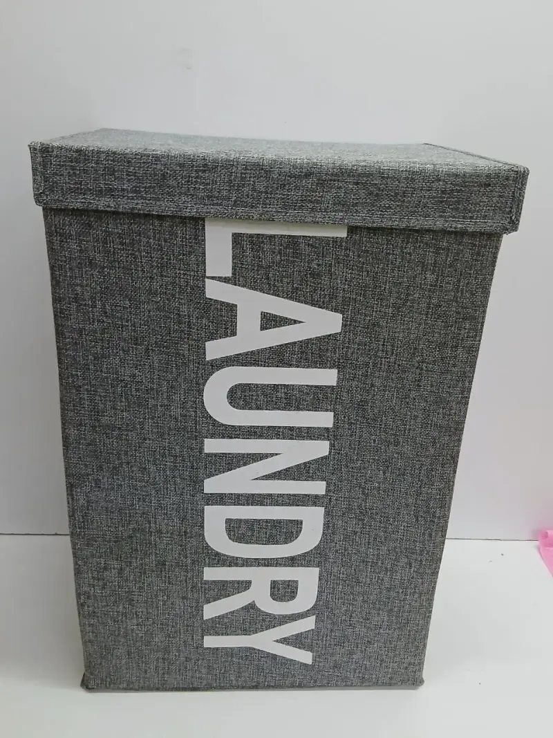 Foldable Fabric Laundry Basket with Lid | Kenya view 3