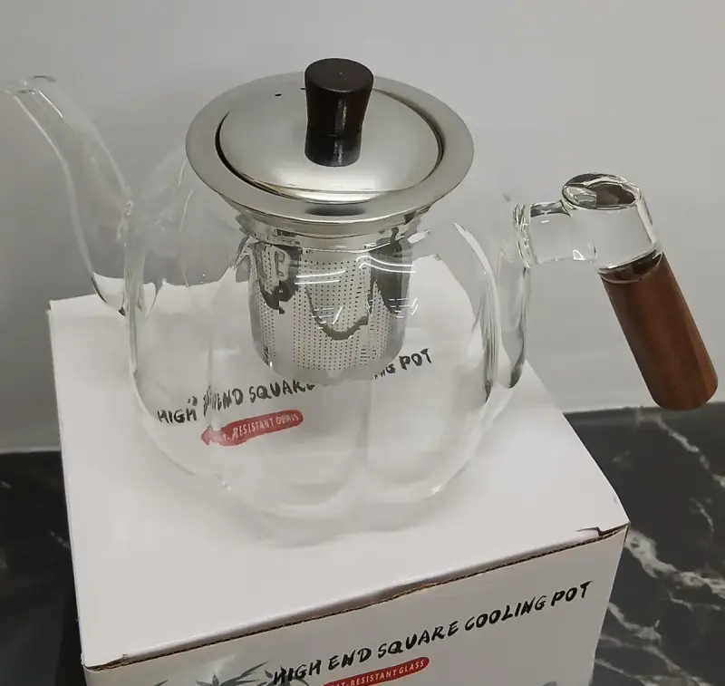 Heat Resistant Glass Tea Decanter with Strainer Infuser | Kenya view 4