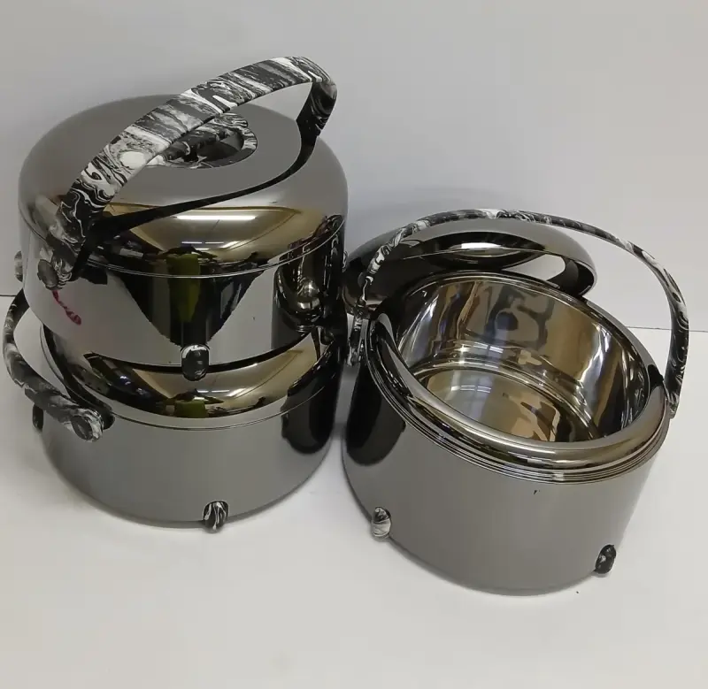 3pcs Round insulated hotpot set view 2