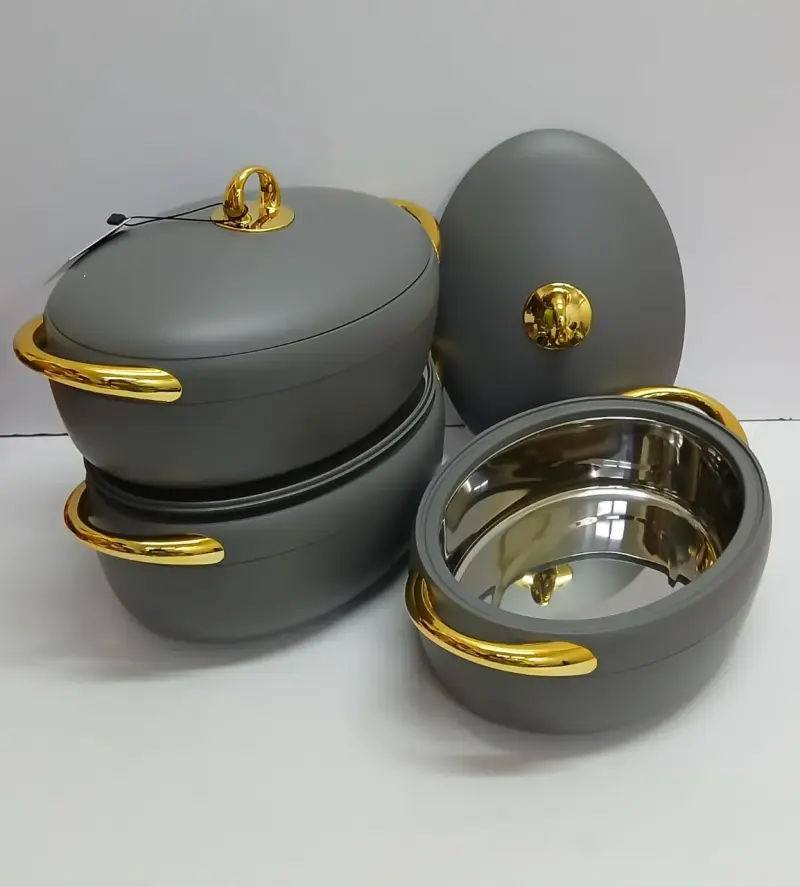 3pcs luxury Forever gold hotpot set view 3