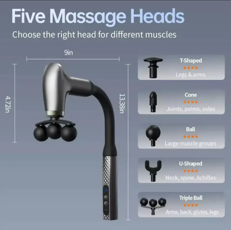 Long Handle Electric Massage Gun – 20W USB view 3