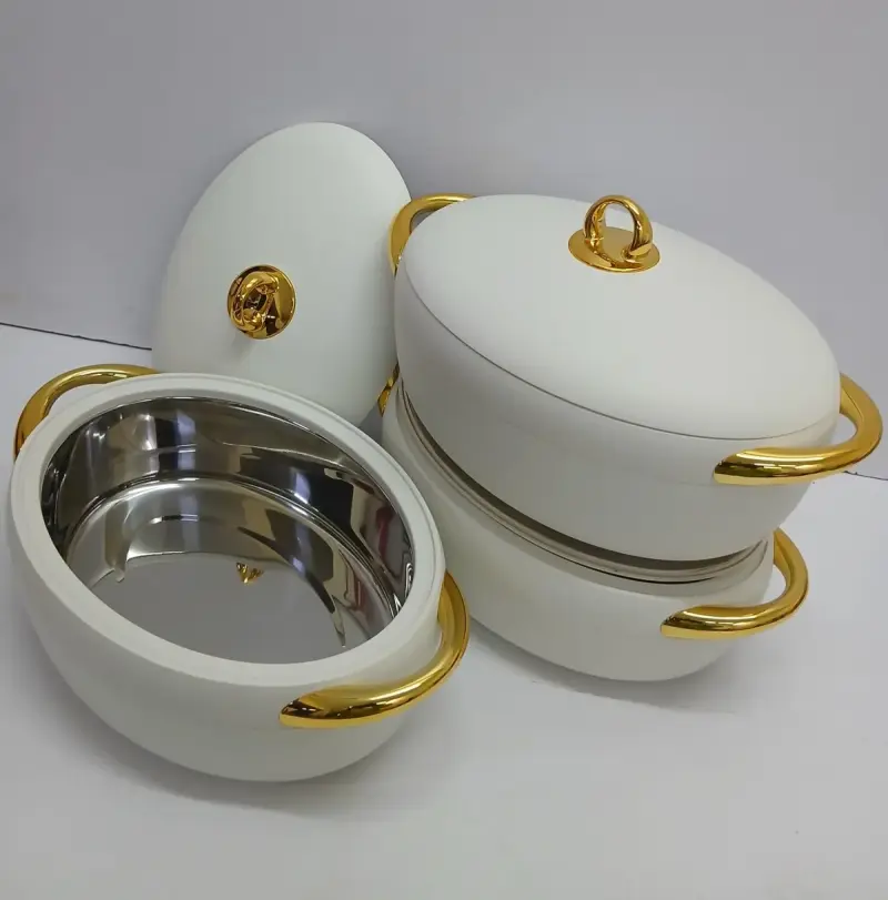 3pcs luxury Forever gold hotpot set view 4