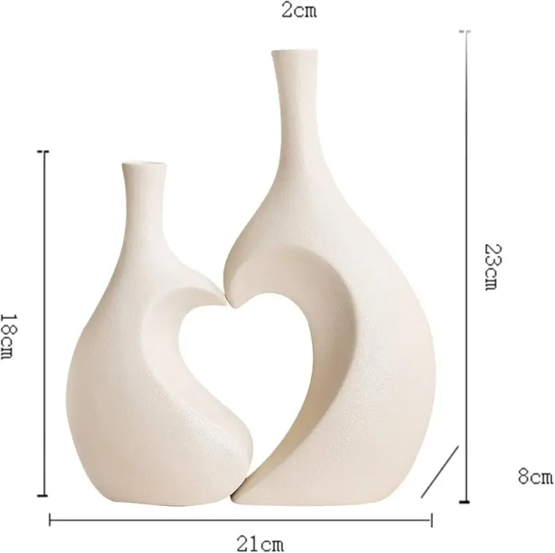 Ceramic Love Heart Décor Vase | Kenya view 3