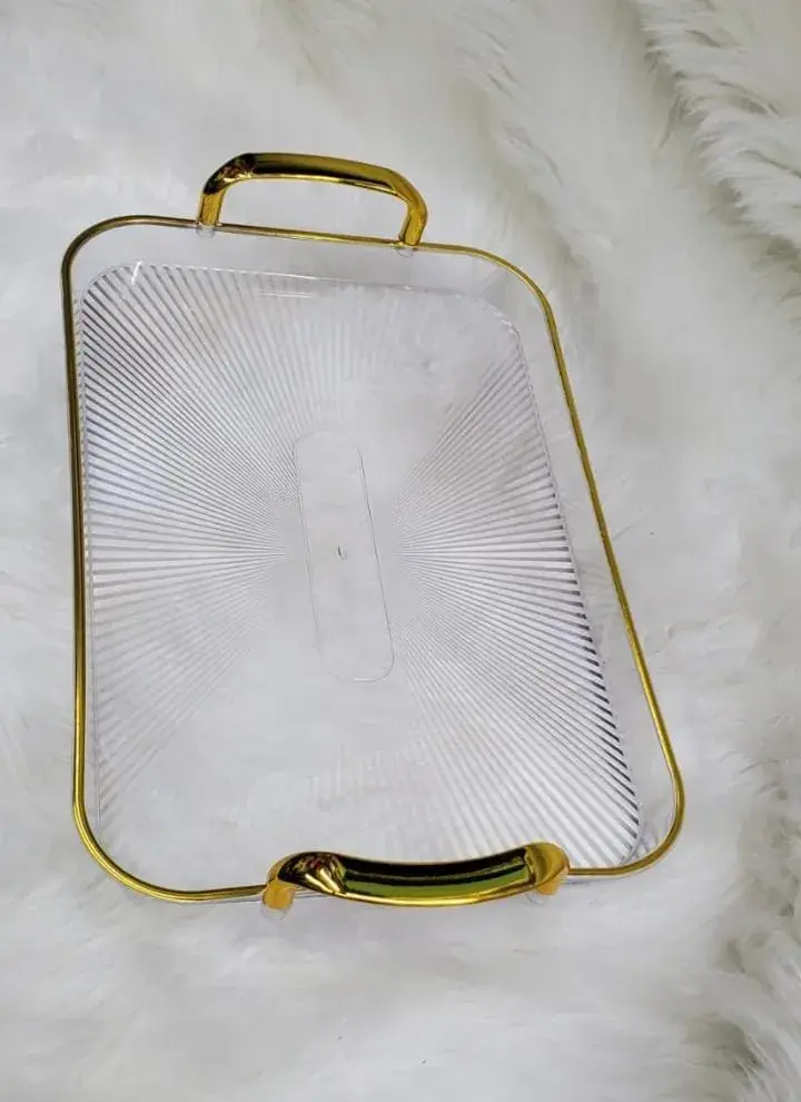 Clear Tray (Gold Trim)