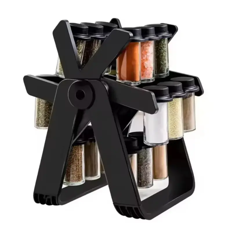 18 in 1 Rotating Spice Jars + Rack view 3