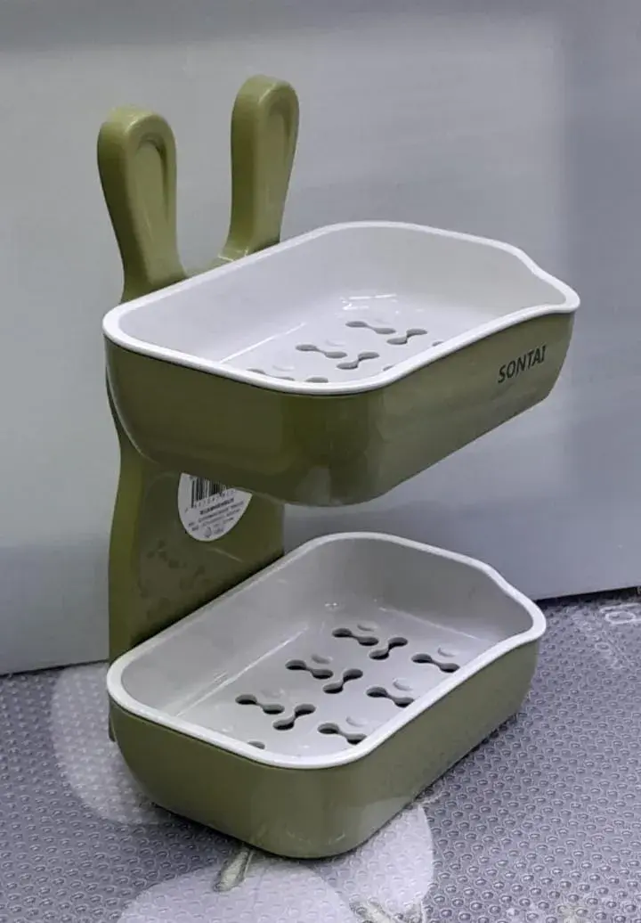 2-Layer Wall Mounted Soap Dish Holder | Kenya view 2