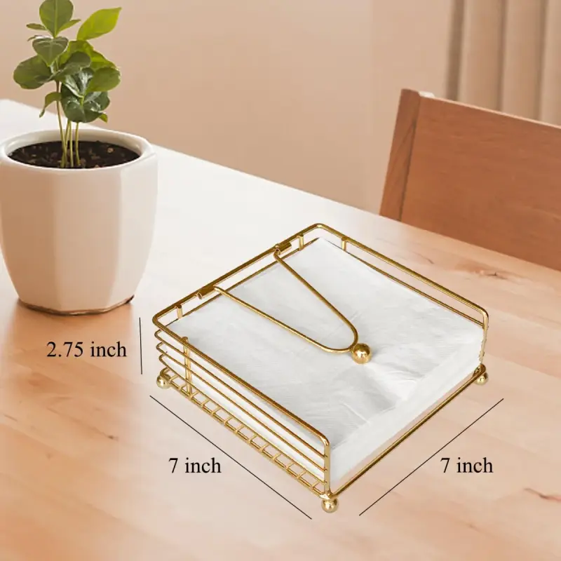 Flat Serviette Holder (Gold)