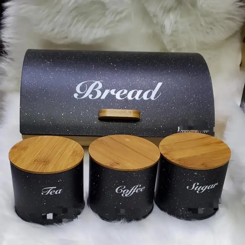 Bread Bin + (3 Storage Canister Set) | Kenya