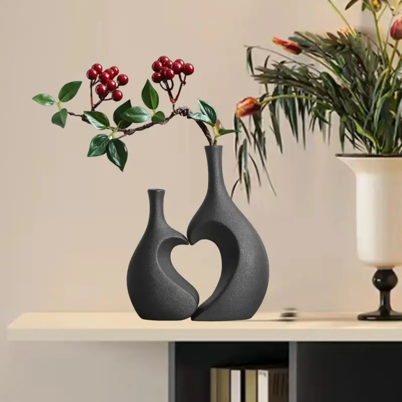 Ceramic Love Heart Décor Vase | Kenya view 1