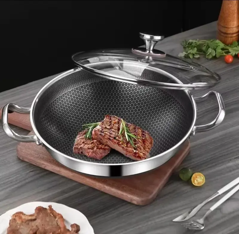 Stainless Steel Honeycomb Soup Pot-5.4L