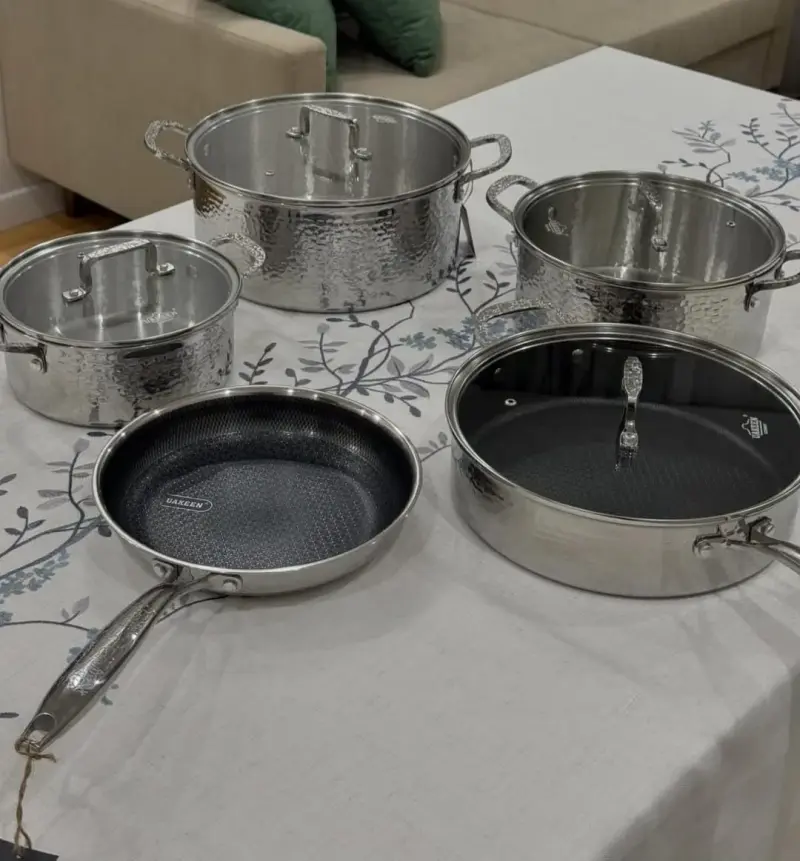 9PCS Stainless Steel Pots-UAKEEN