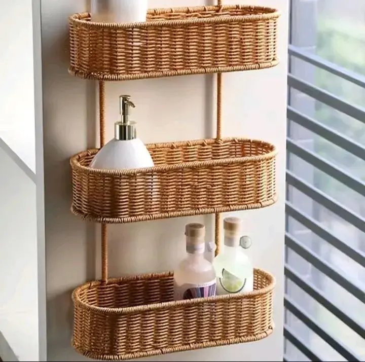 Rattan Shower Caddy (3 Pockets) | Kenya view 3