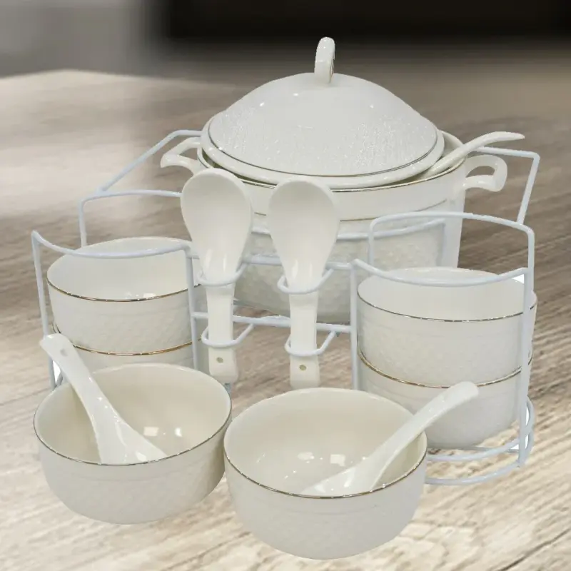 Ceramic Soup Serving Set (7-Piece)