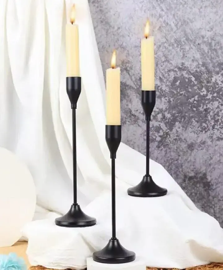 Candle Holder (3-in-1) Black/Gold Plain | Kenya view 5
