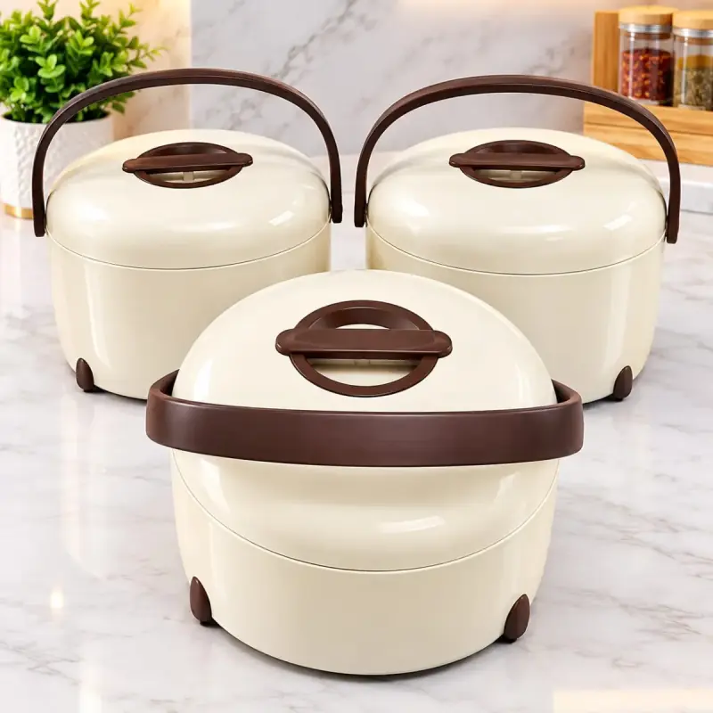 3pcs Round insulated hotpot set view 1