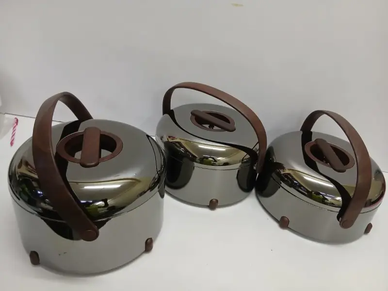 3pcs Round insulated hotpot set view 4