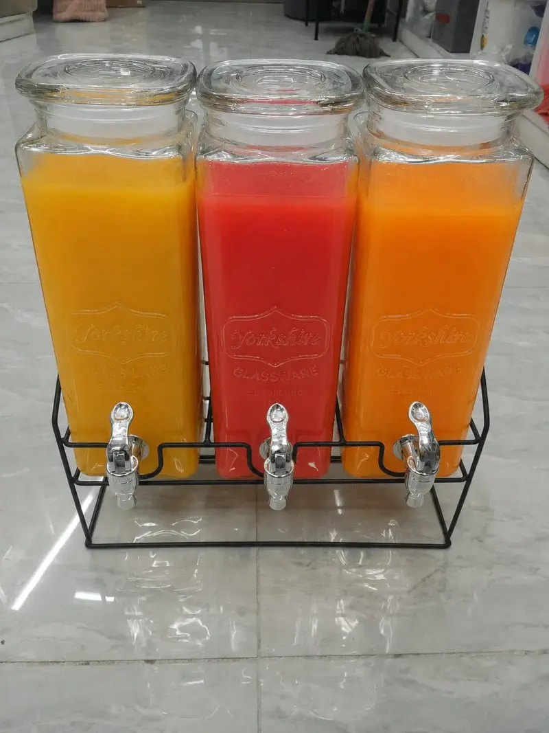 Triple Juice Dispenser (3*1.6 Liters) with Stand