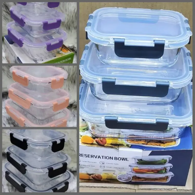 Glass Snack Boxes (3-in-1) + Thermo Lunch Bag | Kenya view 2