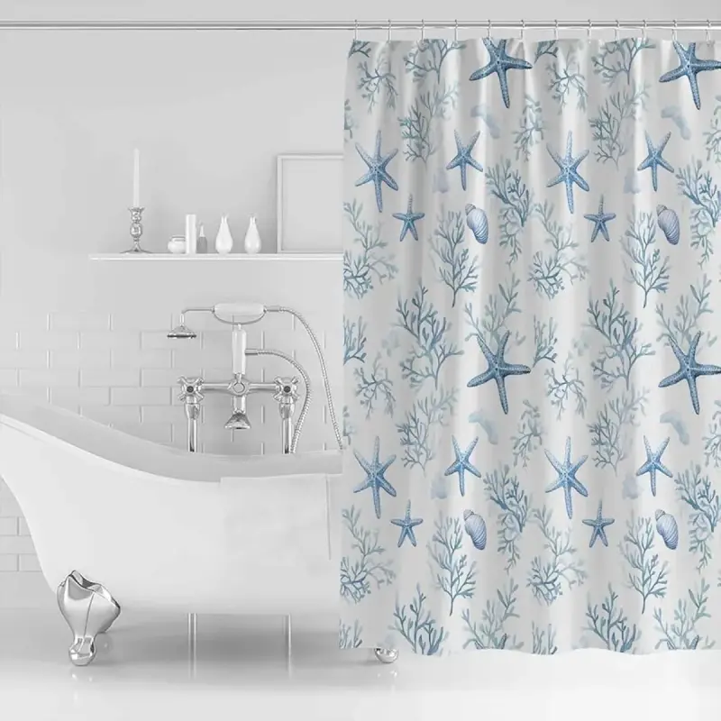 Waterproof Printed Shower Curtain