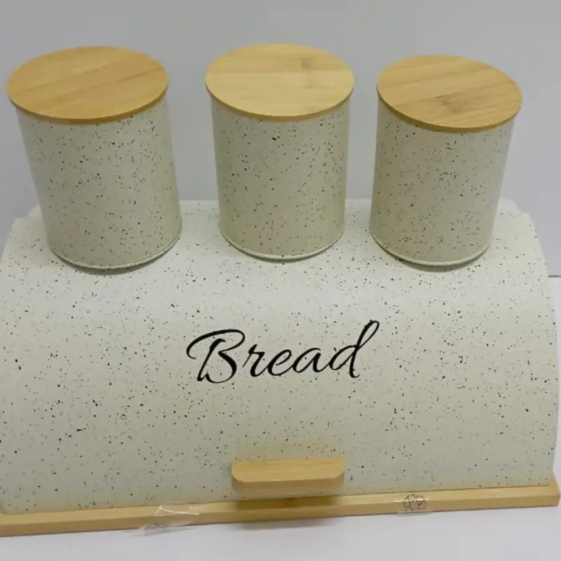 Bread Bin + (3 Storage Canister Set) | Kenya view 2