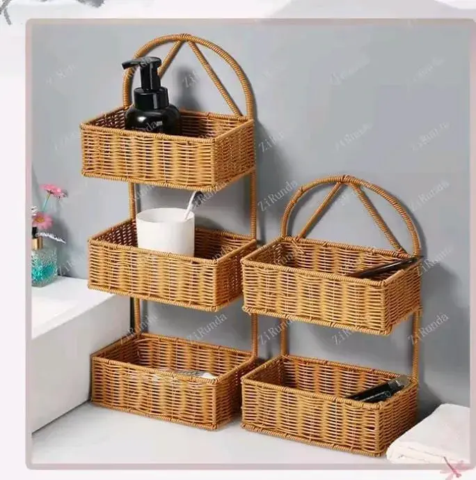 Rattan Shower Caddy (3 Pockets)
