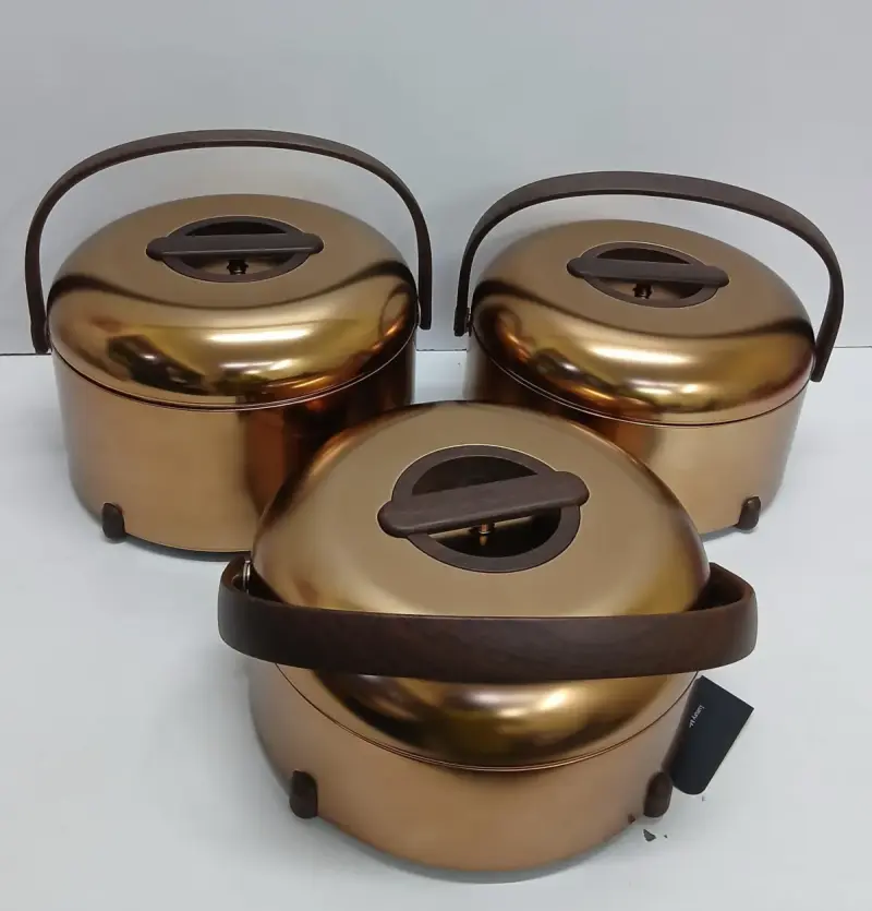 3pcs Round insulated hotpot set view 3