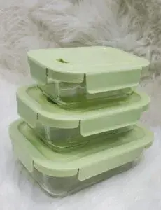 Glass Snack Box With Bag (3-in-1) | Kenya view 3