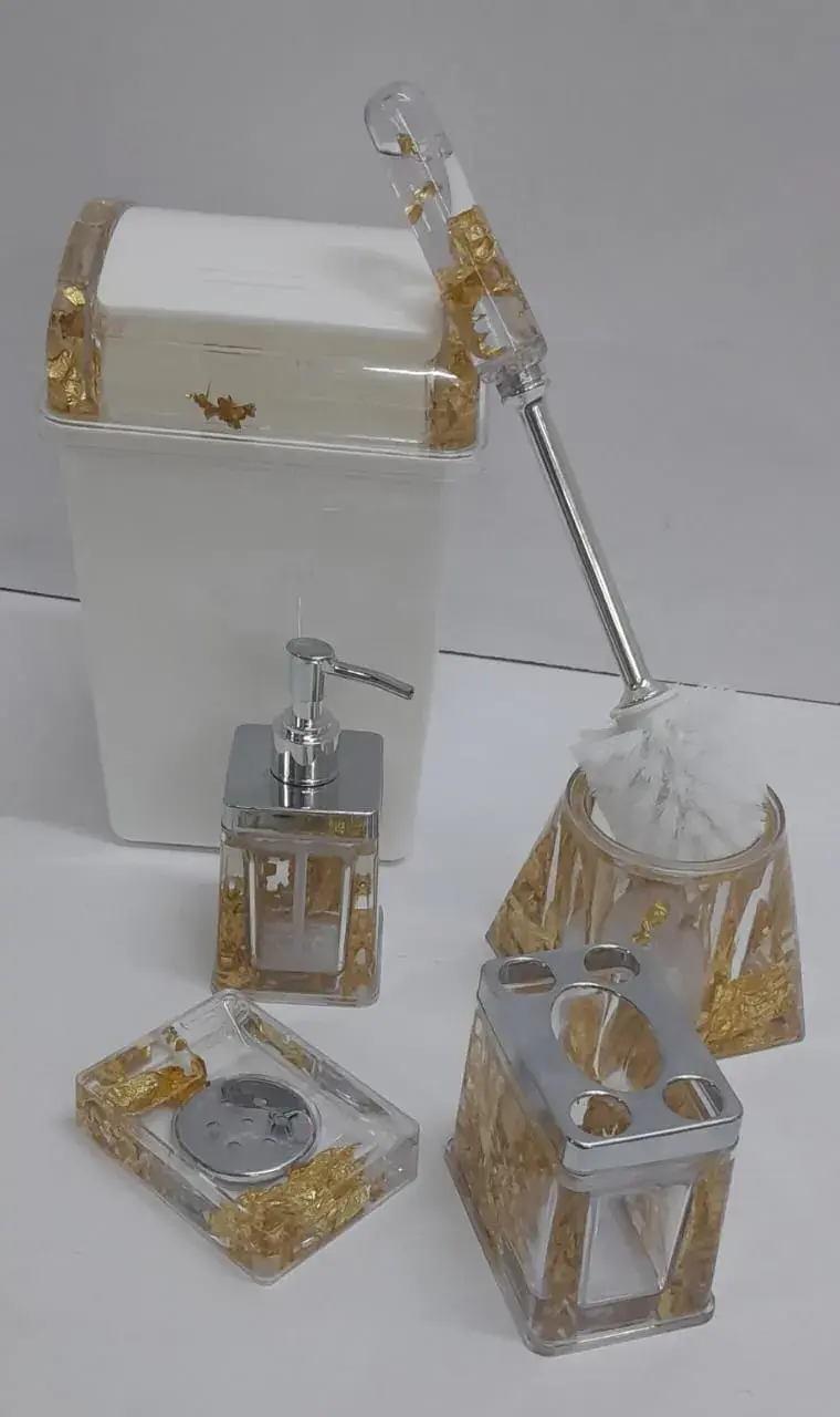 Acrylic BathrooAcrylic Bathroom Accessories Set (6-Pieces) | Kenyam Accessories (6-Pieces) view 3