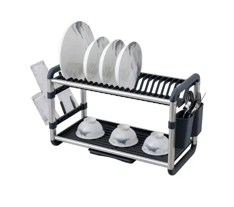 2-Tier Aluminum & Plastic Dish Rack | Kenya view 2